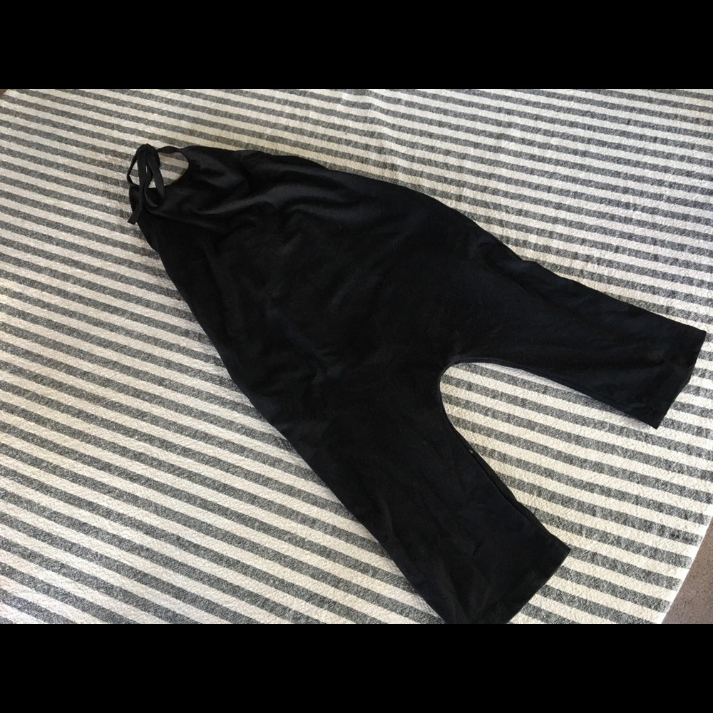 Shein Girls All black halter romper with pockets!